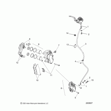 BRAKES, FRONT ASM. (NON ABS) - N20MTA11/MTB11 (200907)