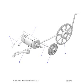 ENGINE, STARTER MOTOR AND GEARS - N25SCB76/SCC76/SCD76/SCF76 (201987C)