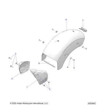 BODY, FENDER, REAR - N26DMBAG ALL OPTIONS (202364C)