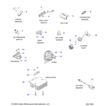 ELECTRICAL, COMPONENTS 1 - N25LCBRR ALL OPTIONS (202139C)