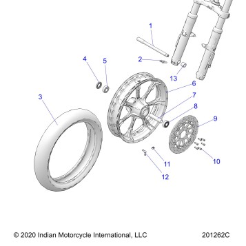 WHEEL, FRONT - N22DMABH/DMDBH ALL OPTIONS (201262C)