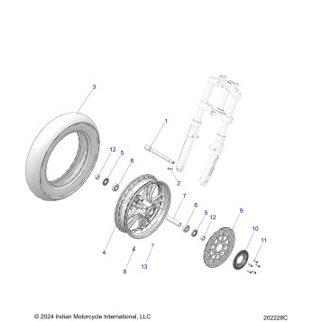 WHEEL, FRONT - N25SCB61/SCC61 (202228C)