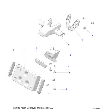 BODY, LICENSE PLATE BRKT/REAR LIGHT HOUSING MOUNT - N24TKEBB (201890C)