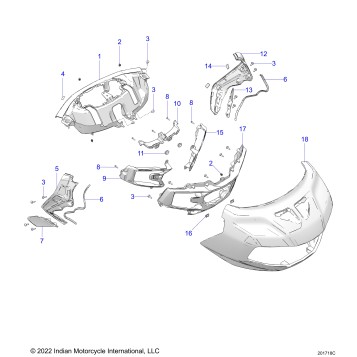 BODY, FAIRING ASM 1 - N24LDDRR/LDFRR ALL OPTIONS (201718C)