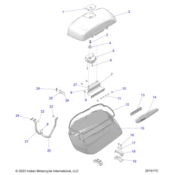 BODY, SADDLEBAG ASM, STANDARD - N24LCARR ALL OPTIONS (201917C)