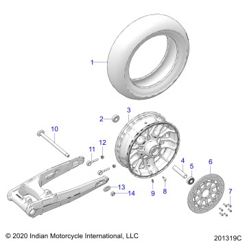 WHEEL, REAR - N22LCBRR ALL OPTIONS (201319C)