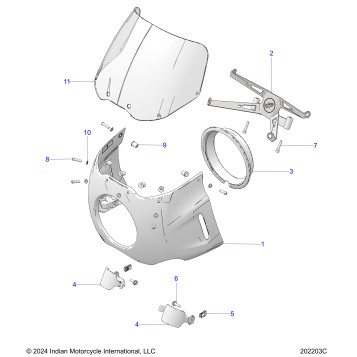 BODY, FRONT COWL - N26DSDBH/DSGBH ALL OPTIONS (202203C)