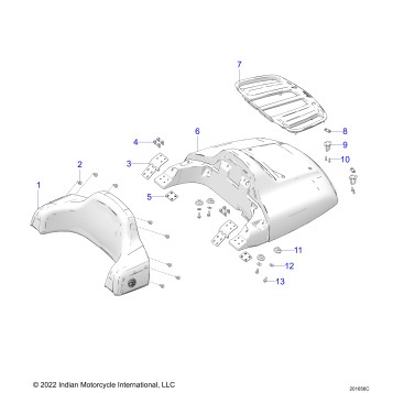 BODY, TRUNK LID AND BACKREST ASM. - N24TRABB/TRPBB ALL OPTIONS (201656C)