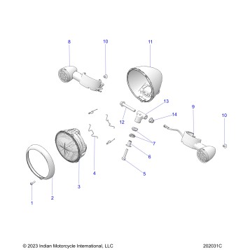 ELECTRICAL, HEADLIGHT AND FRONT TURN SIGNALS - N25SCB76/SCC76/SCD76/SCF76 (202031C)