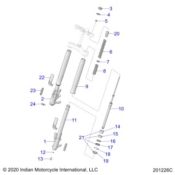 SUSPENSION, FRONT FORKS - N22LCBRR ALL OPTIONS (201226C)
