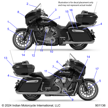 BODY, DECALS/EMBLEMS - N25LGLSS ALL OPTIONS (901136)