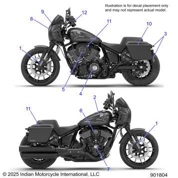 BODY, DECALS/EMBLEMS/BADGES - N26DTDBH/DTGBH ALL OPTIONS (901804)