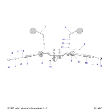 STEERING, HANDLEBAR ASSEMBLY - N24RZU22/FZU22 (201941C)