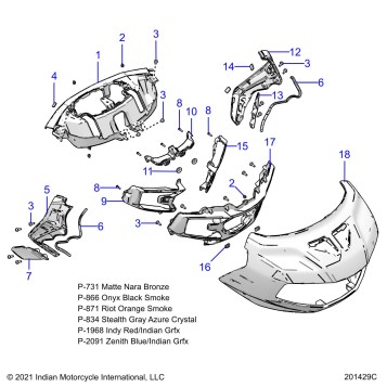 BODY, FAIRING ASM 1 - N22LCCRR ALL OPTIONS (201429C)