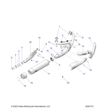 ENGINE, EXHAUST - N26SSE77 (202017C)
