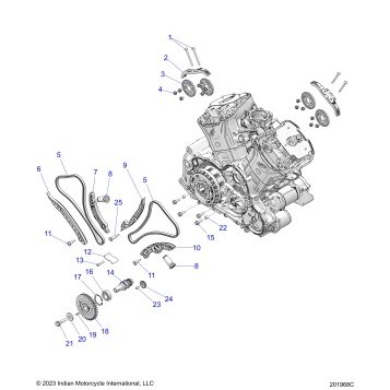 ENGINE, CAM CHAIN and SPROCKETS - N25SCB76/SCC76/SCD76/SCF76 (201968C)