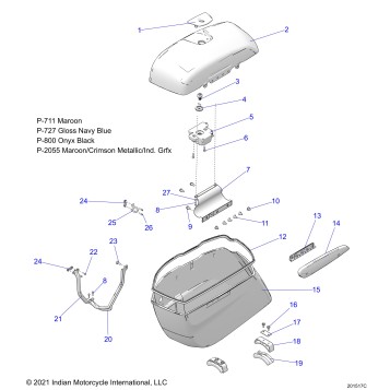 BODY, SADDLEBAG ASM. - N22LDGRR/LDHRR ALL OPTIONS (201517C)