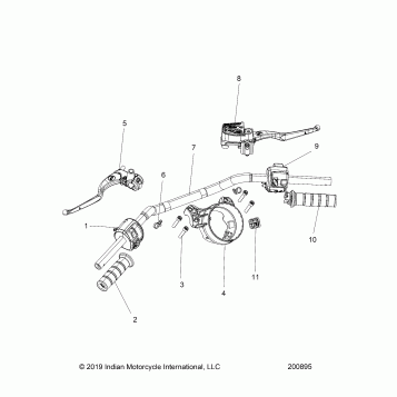 STEERING, HANDLEBAR ASSEMBLY - N20MTA11/MTB11 ALL OPTIONS (200895)