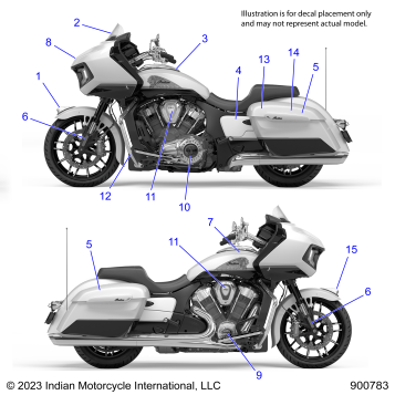 BODY, DECALS/EMBLEMS - N24LCARR/LCJRR ALL OPTIONS (900783)