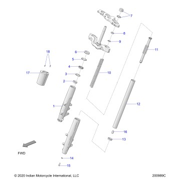SUSPENSION, FRONT FORKS - N22TCABB ALL OPTIONS (200989C)