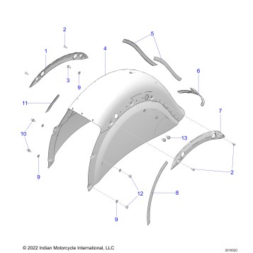 BODY, FENDER, REAR - N24TRABB/TRPBB ALL OPTIONS (201652C)