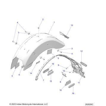 BODY, FENDER, REAR ASM. - N25SCB76/SCC76/SCD76/SCF76 (202020C)