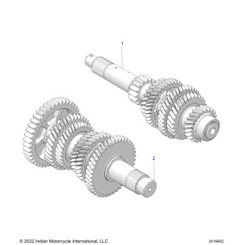 DRIVE TRAIN, INPUT/OUTPUT SHAFT ASM. - N24TKEBB ALL OPTIONS (201660C)