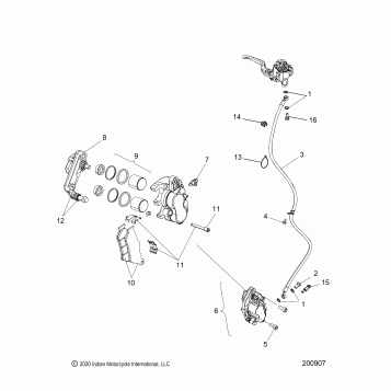 BRAKES, FRONT ASM. (NON ABS) - N21MTB00/MTH00 (200907)