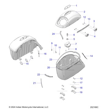 BODY, SADDLEBAG ASM. - N25TREBB ALL OPTIONS (202166C)