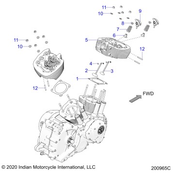 ENGINE, CYLINDER HEAD ASM. - N22TCABB ALL OPTIONS (200965C)