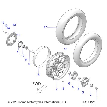 WHEEL, REAR - N22RTT22 (201315C)
