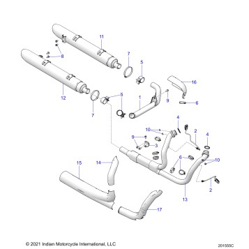 ENGINE, EXHAUST - N22TCABB ALL OPTIONS (201555C)