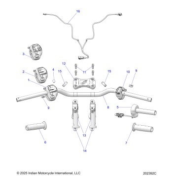 STEERING, HANDLEBAR ASM. & HARNESS - N26SSB76/SSC76/SSD76 (202392C)