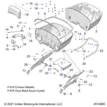BODY, TRUNK BASE MOUNTING ASM. - N22TKABB ALL OPTIONS (201468C)