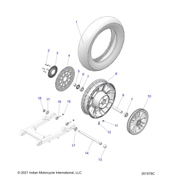 WHEEL, REAR - N22MTC00/MTD00 ALL OPTIONS (201579C)