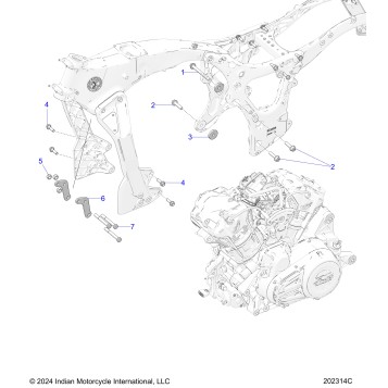 ENGINE, ENGINE MOUNTING - N26LFRRR ALL OPTIONS (202314C)