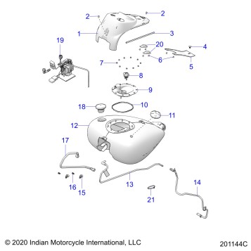 FUEL SYSTEM, FUEL TANK ASM. - N21TVDAA/N21TVDCA ALL OPTIONS (201144C)