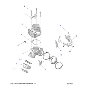 ENGINE, THROTTLE BODY/FUEL RAIL - N25SCB76/SCC76/SCD76/SCF76 (201979C)