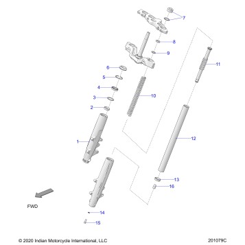 SUSPENSION, FRONT FORKS - N22TRABB ALL OPTIONS (201079C)