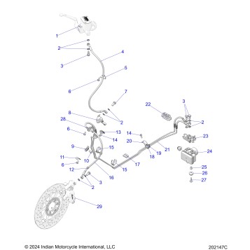 BRAKES, FRONT ASM., W/ABS - N25DMBAG (202147C)