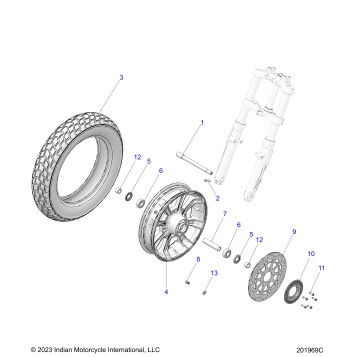 WHEEL, FRONT - N25SBB76/SBC76/SBD76/SBF76 (201969C)