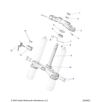 STEERING, UPPER AND LOWER CLAMPS - N26SSE77 (202062C)