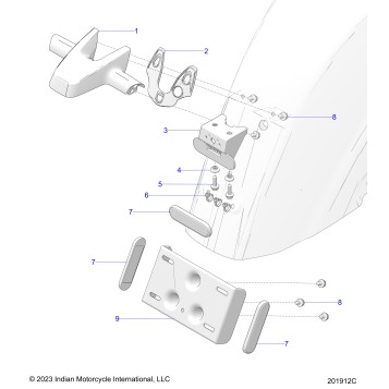 BODY, TAILLIGHT, LICENSE PLATE BRACKET - N24LDGRR/LDHRR ALL OPTIONS (201912C)