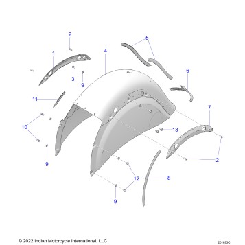 BODY, FENDER, REAR - N23THABB ALL OPTIONS (201693C)