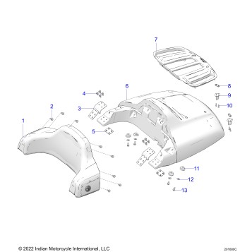 BODY, TRUNK LID AND BACKREST ASM. - N24TKABB/TKPBB ALL OPTIONS (201680C)