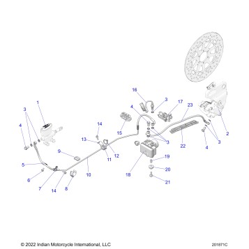 BRAKES, REAR ASM., W/ABS - N24DSDBH/DSGBH ALL OPTIONS (201871C)
