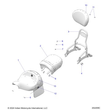 BODY, SEAT - N25THEBB ALL OPTIONS (202209C)