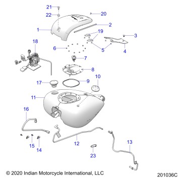 FUEL SYSTEM, FUEL TANK ASM. - N21TCBAA ALL OPTIONS (201036C)
