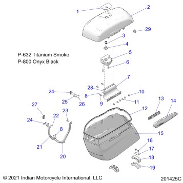 BODY, SADDLEBAG ASM. - N22LCBRR ALL OPTIONS (201425C)