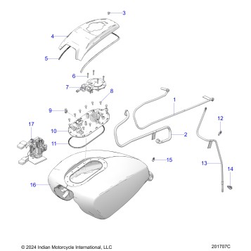 FUEL SYSTEM, FUEL TANK ASM. - N24LCCRR/LCKRR ALL OPTIONS (201707C)